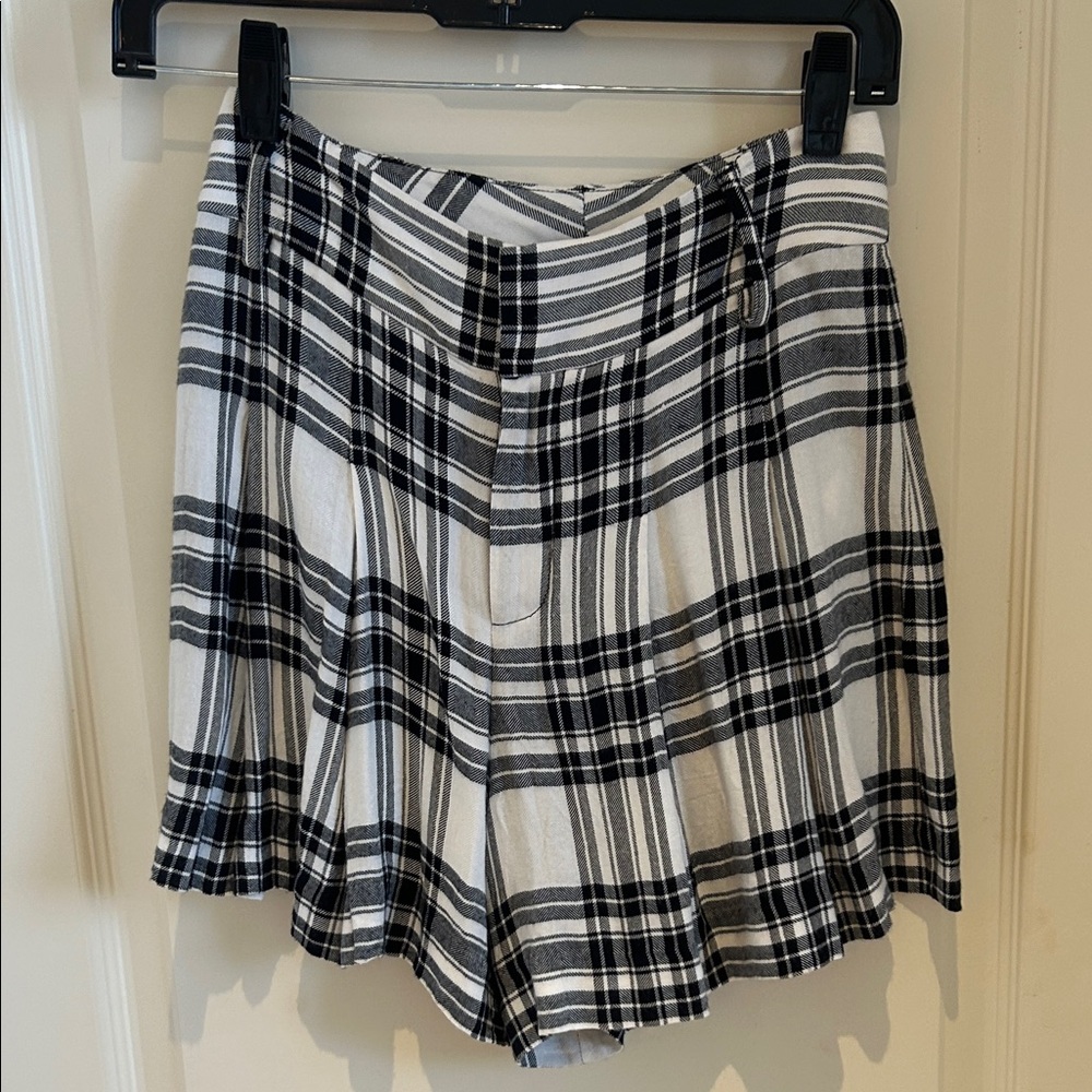 Alice + Olivia Monochrome Plaid Shorts
